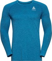 Odlo Seamless Element Longsleeve  Sportshirt - Maat XL  - Mannen - blauw