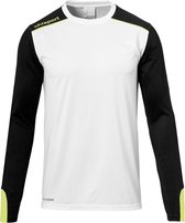 Uhlsport Tower Keepershirt Lange Mouwen Kind Wit-Zwart-Fluo Geel Maat 152