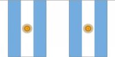 2x Buiten vlaggenlijn Argentinie 3 meter - Argentijnse vlag - Supporter feestartikelen - Landen decoratie en versieringen