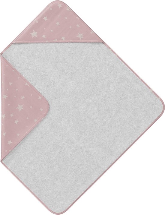 Little Hibboux Star badcape wit/roze 75x75 sterren van Hibboux — afbeelding 4