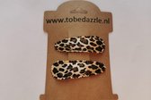 Speldjes Leopard Luipaard Print | 5CM Klik-klak Speldjes Haarclips | Baby Meisje Peuter Schattig