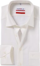 MARVELIS modern fit overhemd - beige - Strijkvrij - Boordmaat: 45