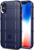 Case2go - Hoesje geschikt voor iPhone XR - Heavy Armor TPU Bumper - Back Cover - Blauw