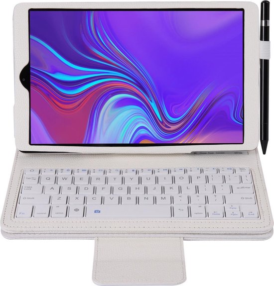 elegant Toevlucht Kort geleden Samsung Galaxy tab A 10.1 (2019) Case - Bluetooth toetsenbord hoes - QWERTY  layout -... | bol.com