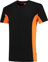 Tricorp bi-color t-shirt - Workwear - 102002 - zwart-oranje - maat  L