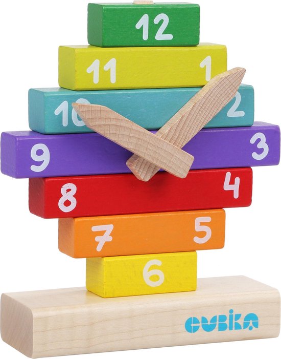 Afbeelding van het spel Cubika houten bouwset klok