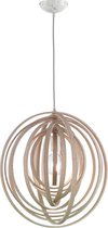 LED Hanglamp - Trion Bola - E27 Fitting - Rond - Mat Lichtbruin Hout - BES LED