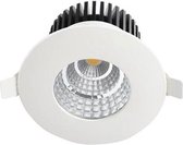 LED Spot - Inbouwspot - Rond 6W - Waterdicht IP65 - Natuurlijk Wit 4200K - Mat Wit Aluminium - Ø90mm - BSE