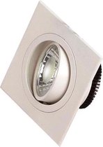 LED Spot - Inbouwspot - Vierkant 5W - Helder/Koud Wit 6400K - Mat Wit Aluminium - Kantelbaar 93mm - BES LED