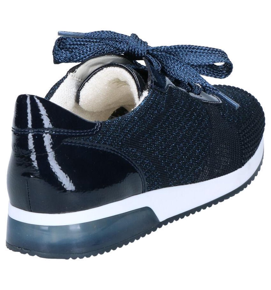 Dl Sport Dames Veterschoenen Blauw lak combi print veterschoen la | Van den  Assem