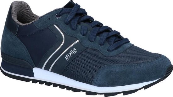 Boss Parkour Runn Nymx Lage sneakers - Leren Sneaker - Heren - Blauw - Maat  42 | bol.com