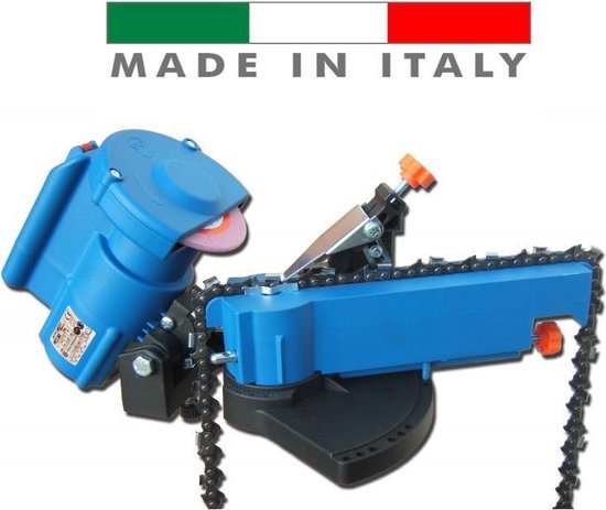 Kettingslijper met automatische zaagketting aanvoer, voor kettingzaagketting | Italiaans product