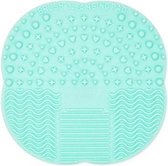 Brush Cleansing Pad Groen | Cleaning Tool | 9 x 9 cm + Zuignap | Make Up Kwasten Reiniger
