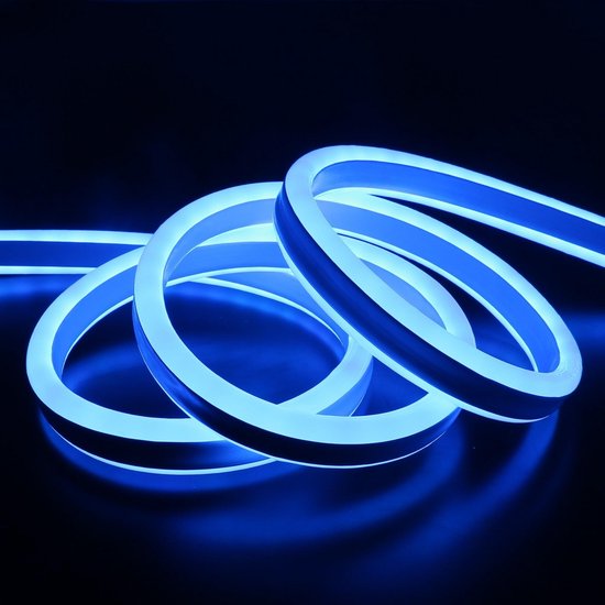 De lucht Schema heel Lichtslang Neon Flex – LED - Blauw - 25 meter - LINA | bol.com