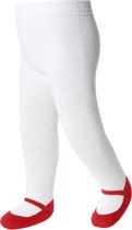 Baby meisje maillot leggings-maat 6-12 maanden-rood-anti-slip zooltjes-katoen