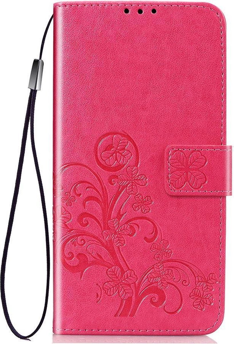 Shop4 - Nokia 3.2 Hoesje - Wallet Case Bloemen Patroon Roze