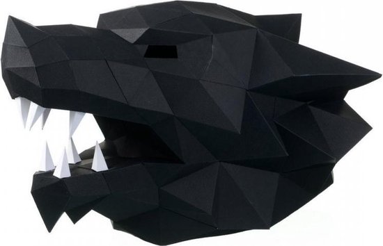 3D Papercraft Kit Wolf masker (zwart) | bol.com