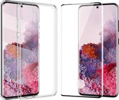 Samsung S20 Hoesje en Samsung S20 Screenprotector - Samsung Galaxy S20 Hoesje Transparant Siliconen Case + Screenprotector Full