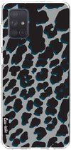 Casetastic Samsung Galaxy A71 (2020) Hoesje - Softcover Hoesje met Design - Leopard Print Grey Print