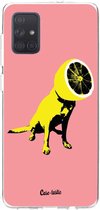 Casetastic Samsung Galaxy A71 (2020) Hoesje - Softcover Hoesje met Design - Lemon Dog Print