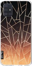 Casetastic Samsung Galaxy A51 (2020) Hoesje - Softcover Hoesje met Design - Shattered Ombre Print