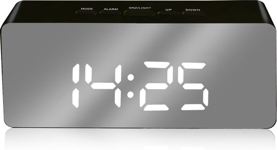 creëren Bekijk het internet lus Luxe Digitale Wekker - Slaapkamer - Multifunctioneel - Zwart | bol.com
