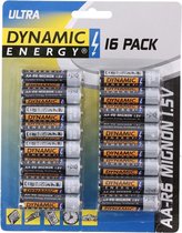 48x Dynamic energy AA batterijen 1.5 V - alkaline - batterijen / accu