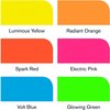 Luminous Yellow, Radiant Orange, Spark Red, Electric Pink, Volt Blue, Glowing Green