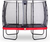 EXIT Elegant trampoline 214x366cm met Economy veiligheidsnet - rood
