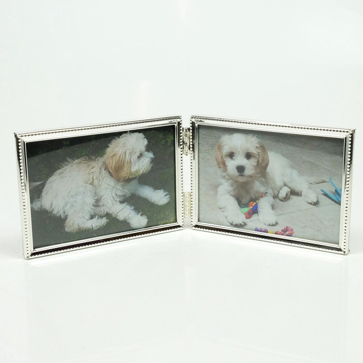 Alle lijsten AL - Fotolijst - Zilver - Parel - 2-luik liggend 9 x 13 cm