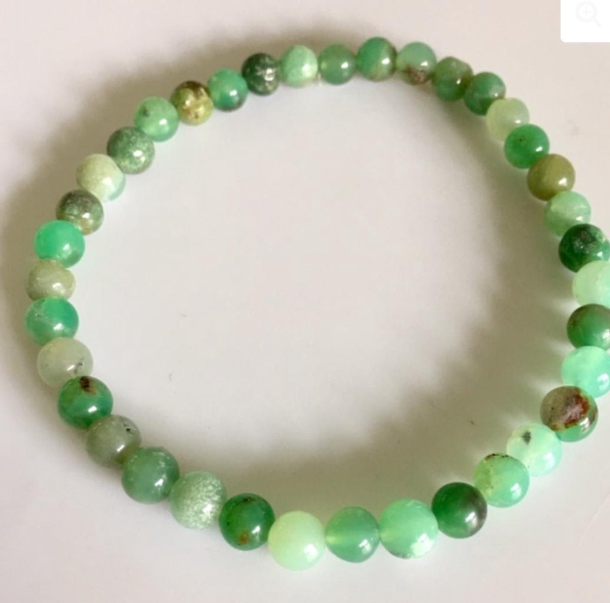 Chrysopraas edelstenen armband 6 mm groen positiviteitssteen