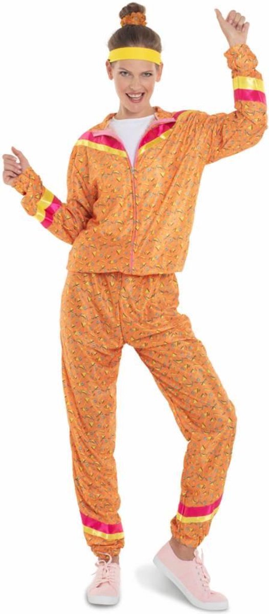 Folat - 80's training suit Size L/XL (40-42) - WK voetbal 2026 - WK voetbal versiering - WK voetbal outfit - Nederland WK