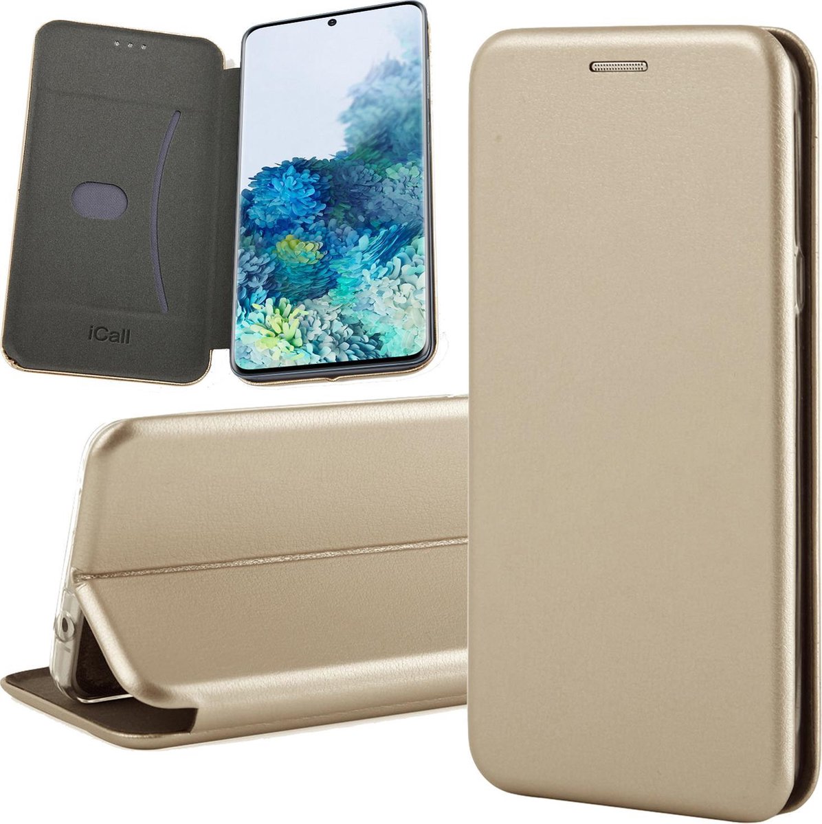 Hoesje geschikt voor Samsung Galaxy S20 Plus - Book Case Kunstleer ThinShield Goud