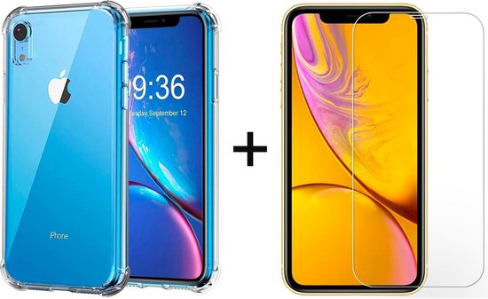 lager Antarctica steen iPhone XR hoesje shock proof case transparant cover - 1x iPhone XR  screenprotector glas | bol.com