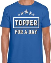 Topper for a day concert t-shirt voor de Toppers blauw heren - feest shirts S