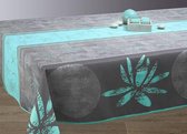 Tafelkleed anti-vlek Lotus bleu 300 x 150 cm Tafellaken - Decoratieve Tafel Accessoires - Woonkamer Decoratie - Bonne et Plus®