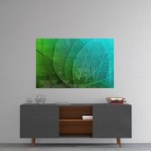 Insigne Glazen Schilderijen - Groene Blad - Abstract - Groen - Glasschilderij - 72×46 cm - 4 mm