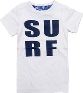 Claesen's Short Sleeve T-shirt - Model "Surf" - Wit - 140 / 146 cm - 10 / 11 jaar - Katoen & Elastaan