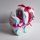 Luiertaart Wiegje Met Speenkoord Roze | Kraamcadeau | Kraampakket | Baby Cadeau