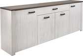 Kesta - Marquis Dressoir4-deurs - Grijs/Bruin/Wit