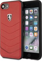 iPhone 7/8/SE2 (2020) Backcase hoesje - Ferrari - Effen Rood - Leer