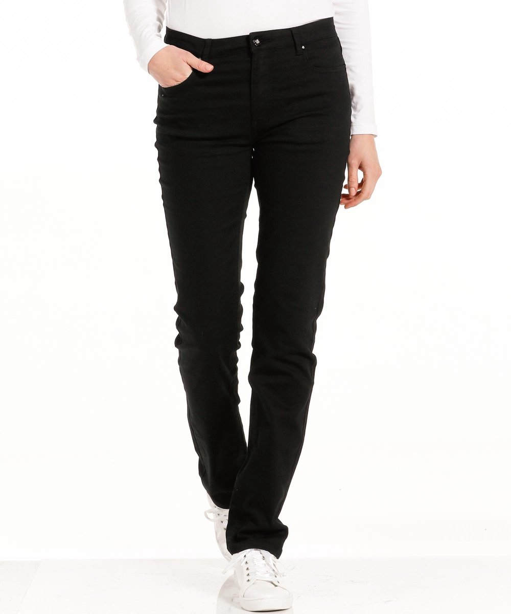 Inactief wat betreft armoede pescara Stretch twill broek Anne Zwart Dames | bol.com