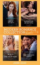 Modern Romance June 2020 Books 1-4: Cinderella's Royal Secret / His Innocent's Passionate Awakening / Beauty and Her One-Night Baby / Claimed in the Italian's Castle