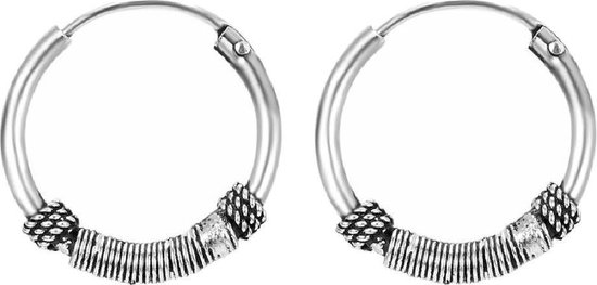 Fako Bijoux® - Boucles d'oreilles Bali - Lamu - 15mm - Couleur argent