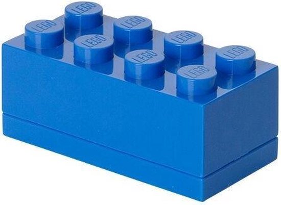 LEGO - Mini Box 8 Lunchbox - 4,6x9,2x4,3 cm - Blauw
