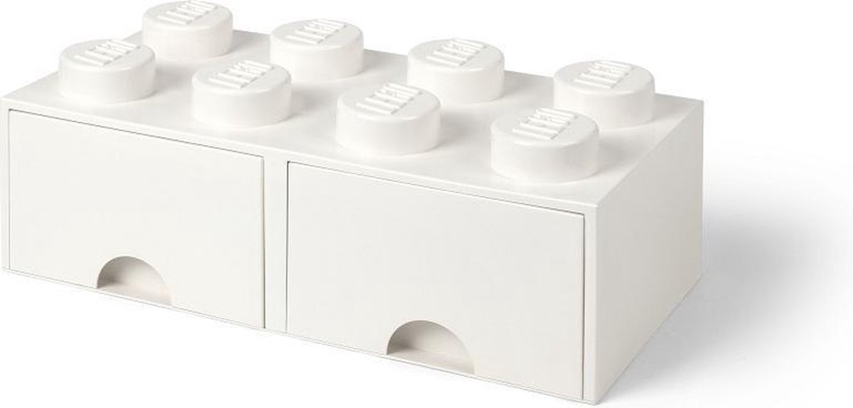 Bol.com Lego Brick 8 Opbergbox - Lade - 50x25x18 cm - Wit aanbieding
