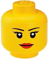 LEGO Hoofd Opbergbox - Girl - Klein - Geel
