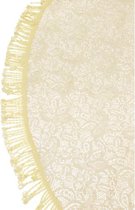 Nappe environ 160cm beige avec motif