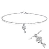Joy|S - Zilveren sleutel bedel armband 18 cm