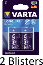 4 Stuks (2 Blisters a 2 st) Varta Longlife Power C Batterijen